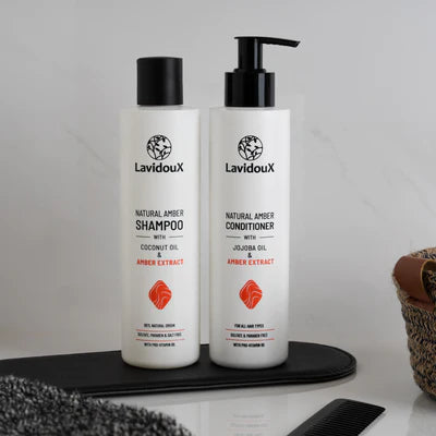 LAVIDOUX Natural Amber Shampoo & Conditioner Set | 500ml