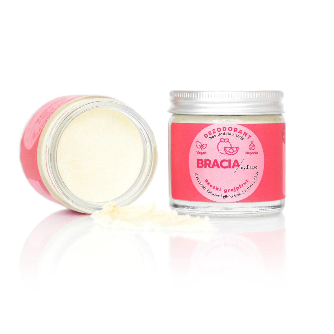 Bracia Mydlarze FRESH GRAPEFRUIT | Natural Cream Deodorant Without Added Soda | 60ml