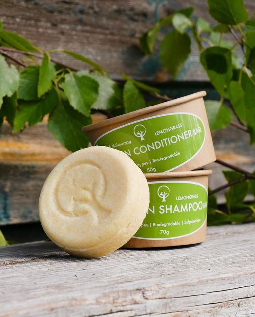 OKABO ORGANICS Moisturizing Argan Conditioner Bar with Lemongrass Scent | 50 g ( Best Before February 2024 )