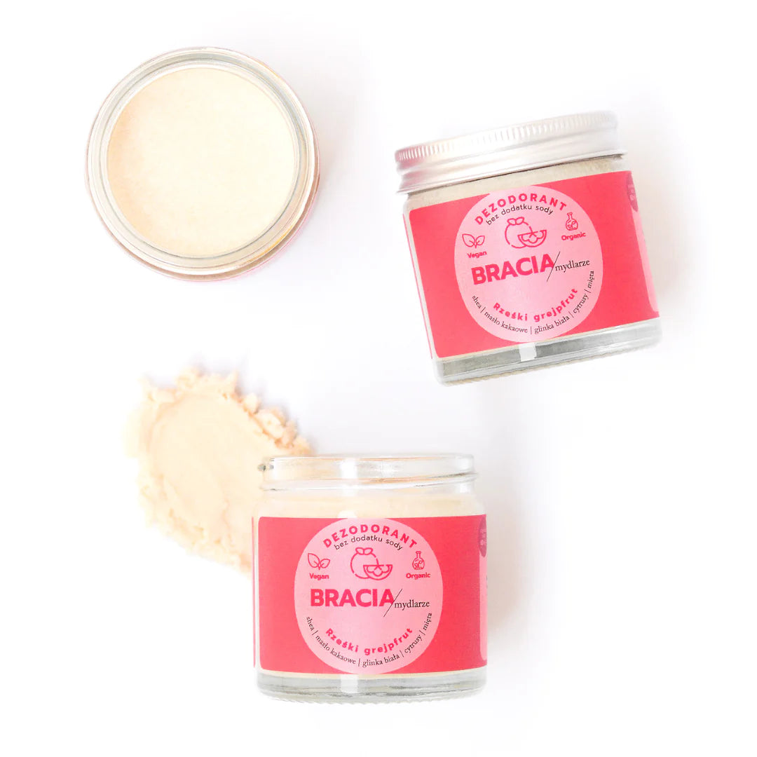 Bracia Mydlarze FRESH GRAPEFRUIT | Natural Cream Deodorant Without Added Soda | 60ml