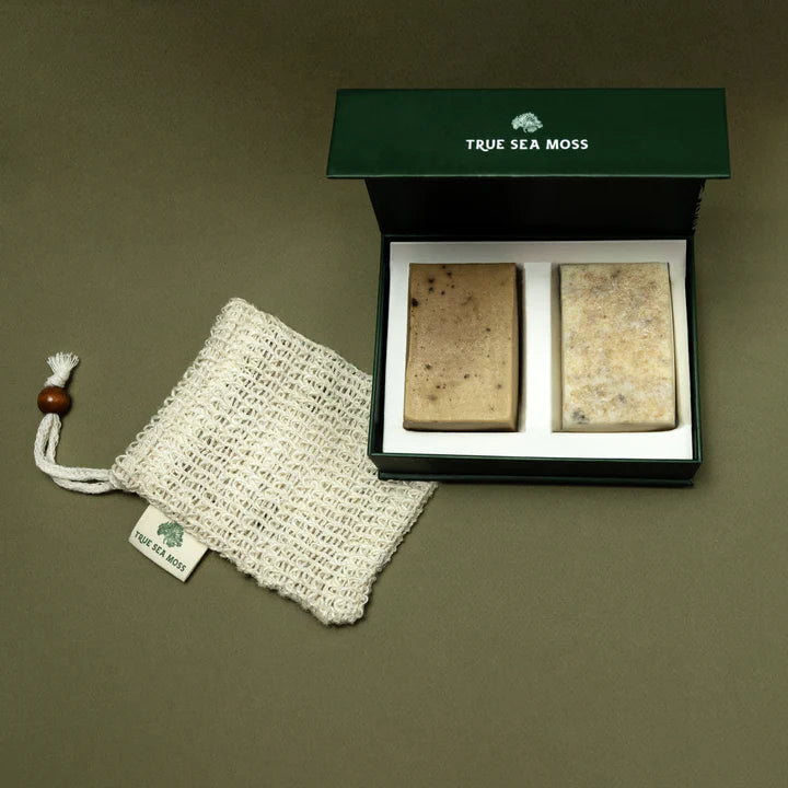TRUE SEA MOSS Soap Bars Green Tea Matcha and Coffee Vanilla Coconut | 2 Pack