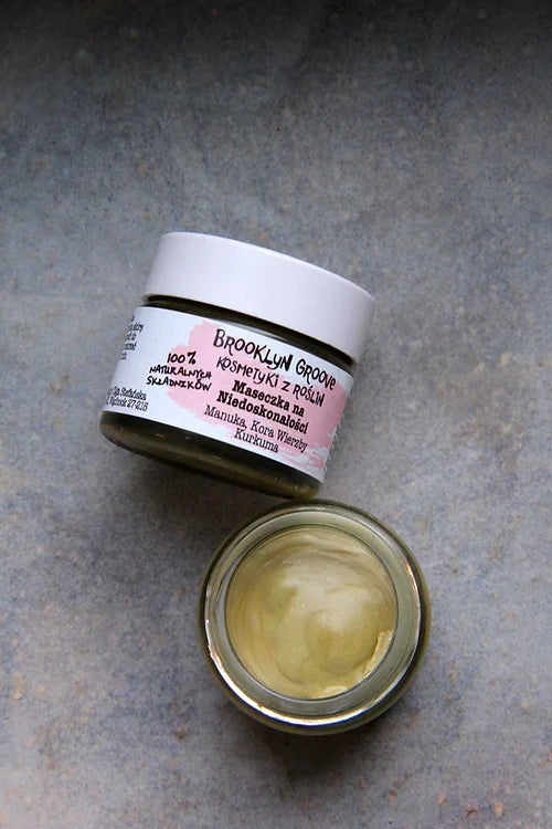 BROOKLYN GROOVE Face Mask for Imperfections-Manuka, Willow Bark, Turmeric | 15ml