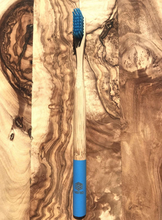 NESTED Bamboo Toothbrush Blue