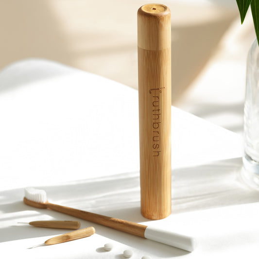 TRUTHBRUSH Beautiful Bamboo Travel Case