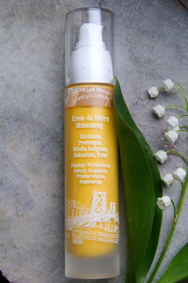 BROOKLYN GROOVE Combination Skin Cream | Turmeric-Probiotics-Neem-Bakuchiol-Tulsi | 50ml ( a little bit damaged packaging )