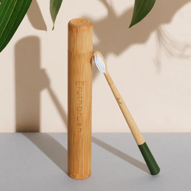 TRUTHBRUSH Award-Winning Bamboo Toothbrush - Medium Moss Green