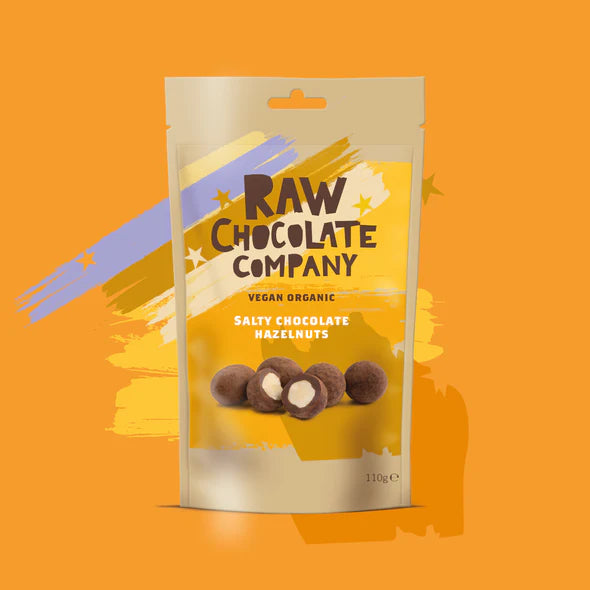 RAW CHOCOLATE COMPANY Salty Chocolate Hazelnuts | 110g