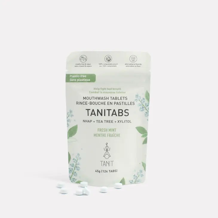 TANIT Mouthwash Tablets - Reusable Jar - 124 Tablets | 4 Months Supply