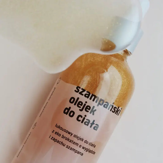 AUNA Champagne Body Oil with Eco-Glitter, Champagne Scent |100ml