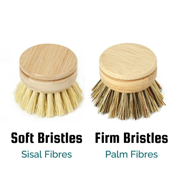 JUNGLE CULTURE Replacement Head For Reusable Dish Brush | Bamboo Brushes | Firm Bristle