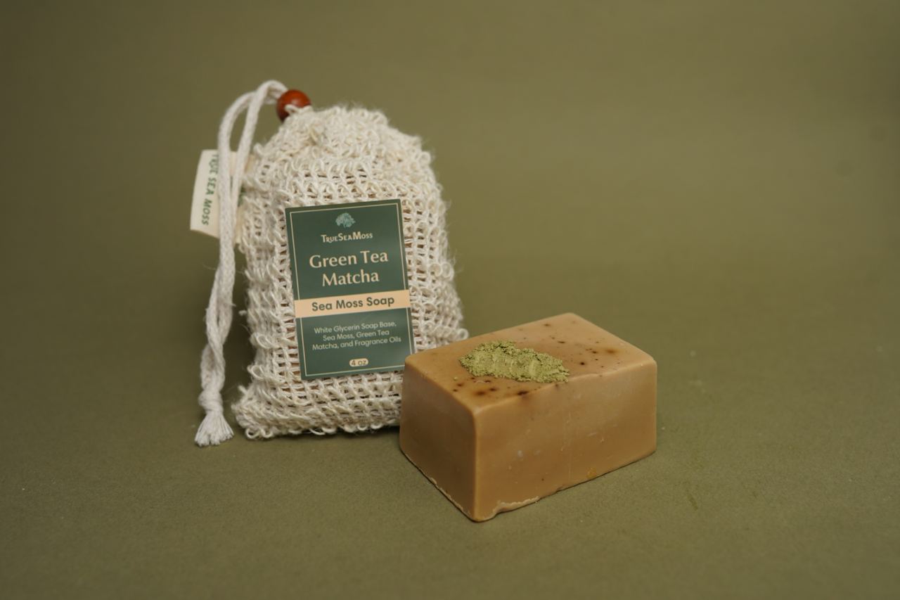 TRUE SEA MOSS Soap Bars Green Tea Matcha and Coffee Vanilla Coconut | 2 Pack