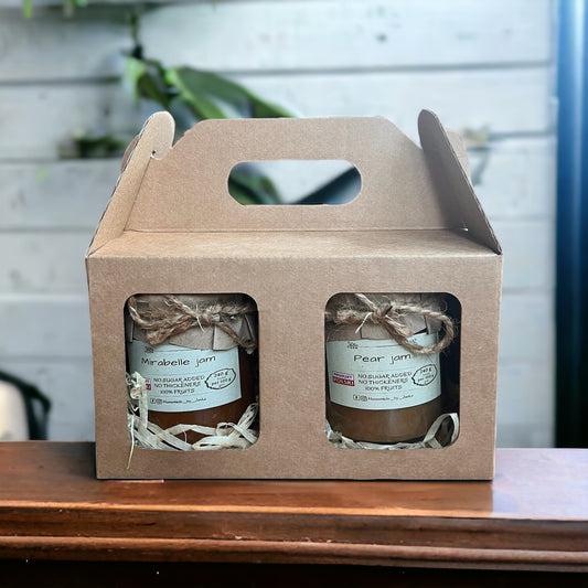 HOMEMADE BY JANKA Gift set of 2 jams in a box | Mirabelle Jam, Pear Jam | 2 x 240g