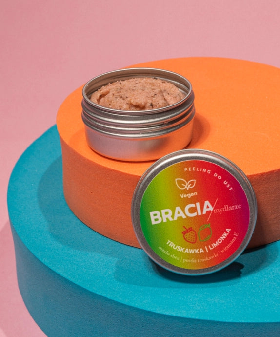 BRACIA MYDLARZE Strawberry and Lime Lip Peeling with Vitamin E Moisturising and Smoothing | 15g