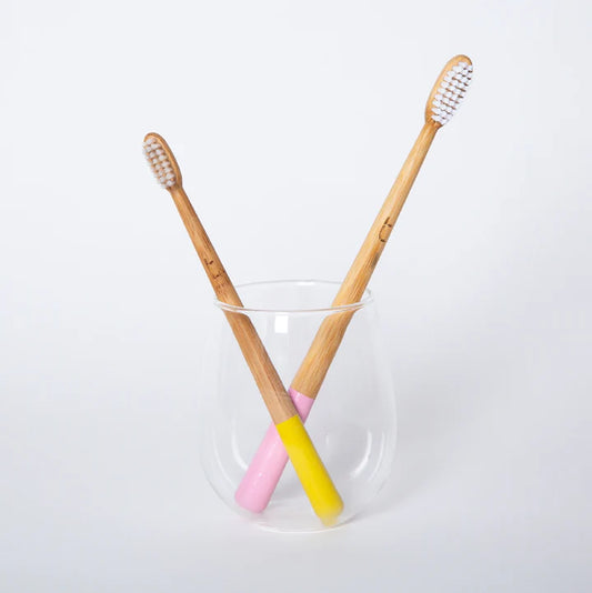 TRUTHBRUSH Tiny Bamboo Toothbrush for Children - Sunshine Yellow | Soft