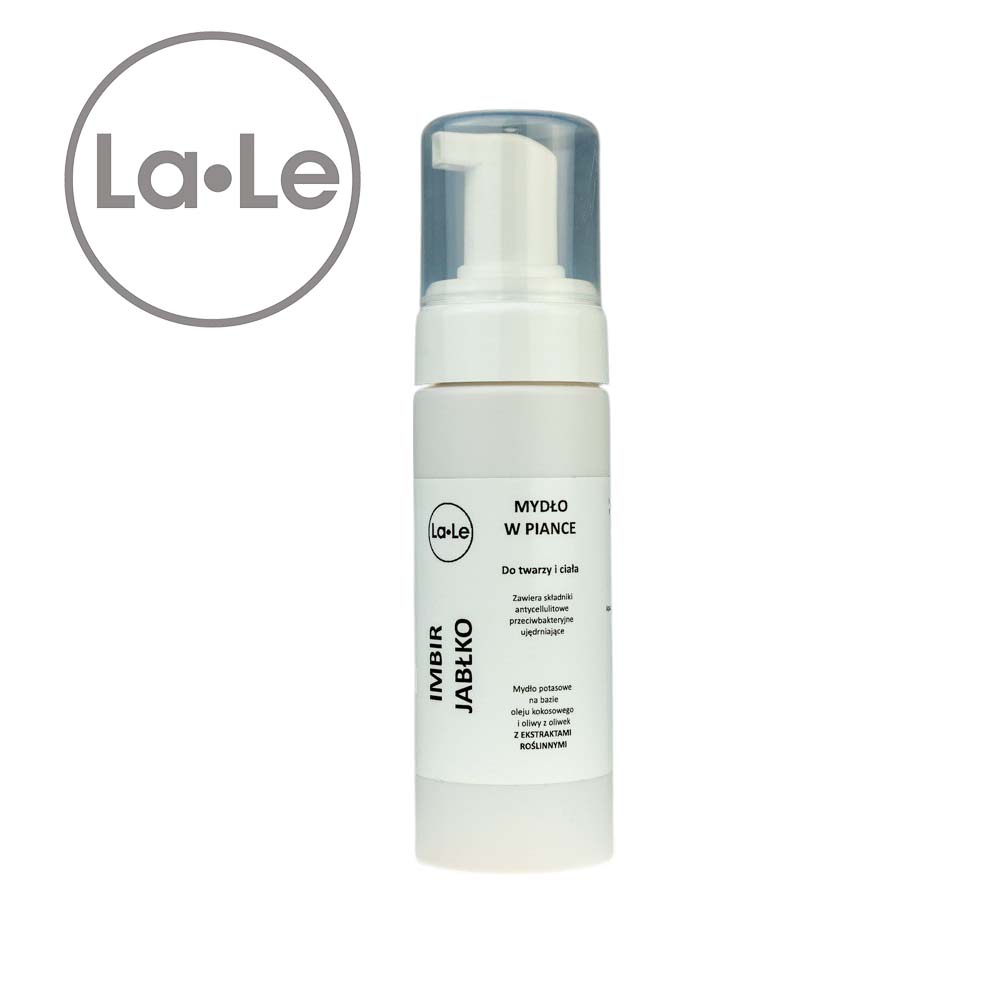 La-Le FOAM SOAP for Face and Body – APPLE and GINGER |150ml Best Before 29.08.2023