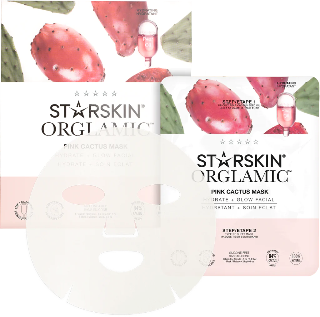 STARSKIN ORGLAMIC™ Pink Cactus Oil Sheet Mask