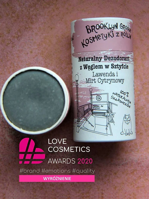 BROOKLYN GROOVE Charcoal Deodorant Stick | Lavender and Lemon Myrtle | 60g