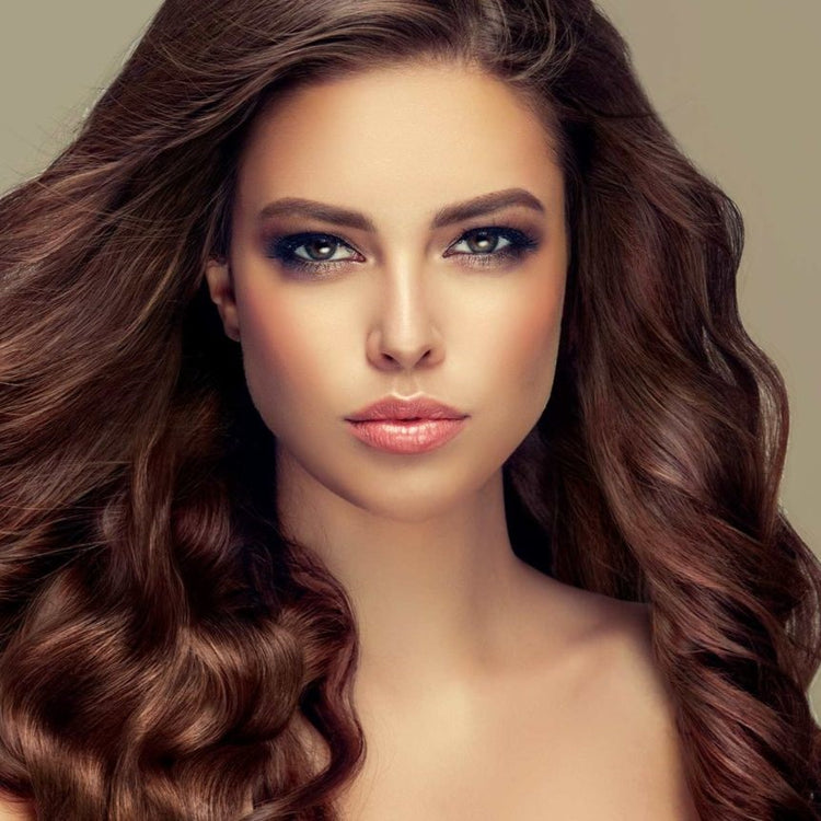 arganicare brand face model brunette 