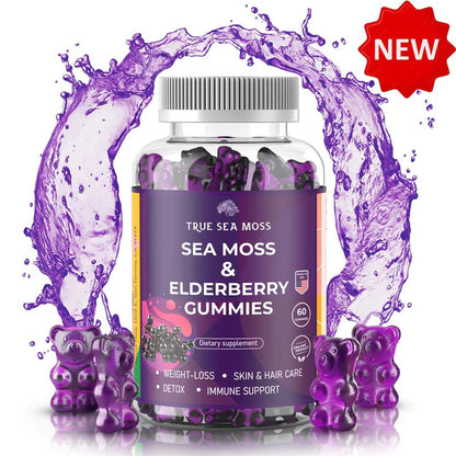 True Sea Moss  Sea Moss Elderberry Gummies  | 60 Gummies