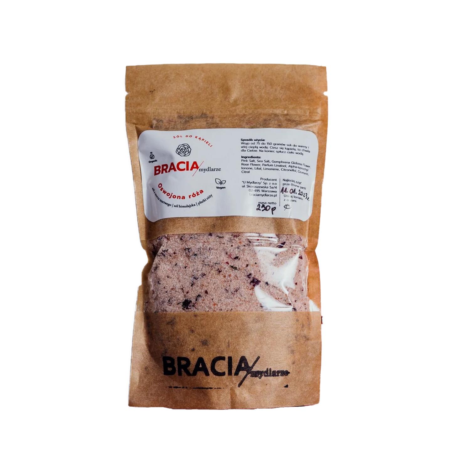 BRACIA MYDLARZE  Tame Rose Bath Salt | 250g Best Before 14 July 2024
