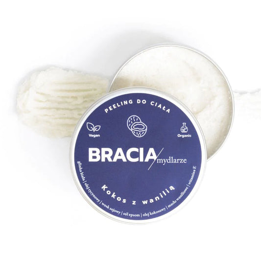 Bracia Mydlarze Coconut with Vanilla | fine-grained body peeling 200g