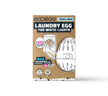 ECOEGG Eco Friendly Laundry Detergent Egg Fresh Linen for White + lights | 50 washes