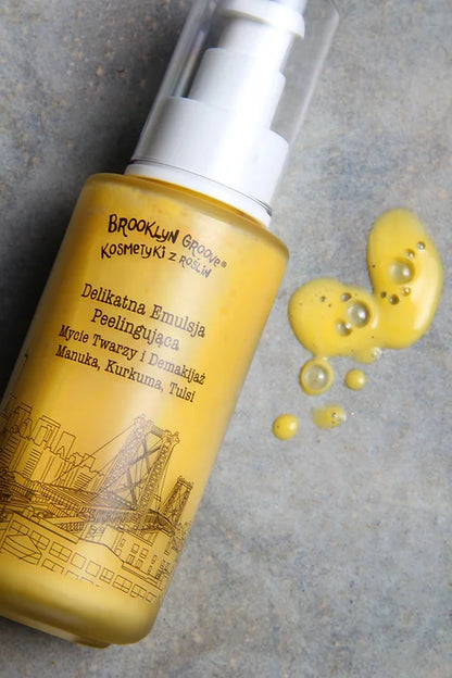 Brooklyn Groove  Gentle Peeling Emulsion for Face Washing and Make-up Removal Manuka, Turmeric, Tulsi  | 120ml