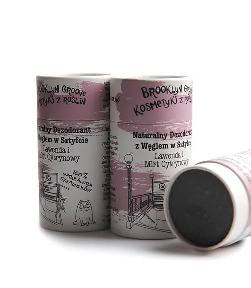 BROOKLYN GROOVE Charcoal Deodorant Stick | Lavender and Lemon Myrtle | 60g