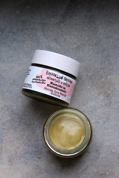 BROOKLYN GROOVE Face Mask for Imperfections-Manuka, Willow Bark, Turmeric | 15ml