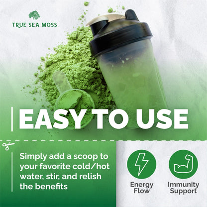TRUE SEA MOSS Green Powder & Sea Moss 8 in 1 Powerful Blend | 30 servings