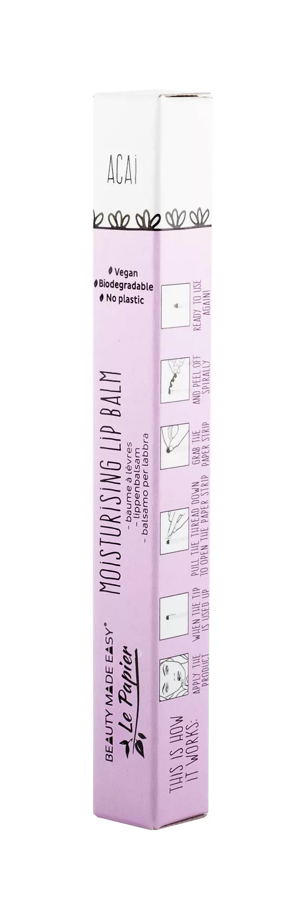 BEAUTY MADE EASY Moisturising Lip Balm - ACAI | 6g