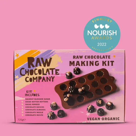 RAW CHOCOLATE COMPANY Chocolate Making Kit, Organic, Vegan, Plastic Free -  Best Before January 2025