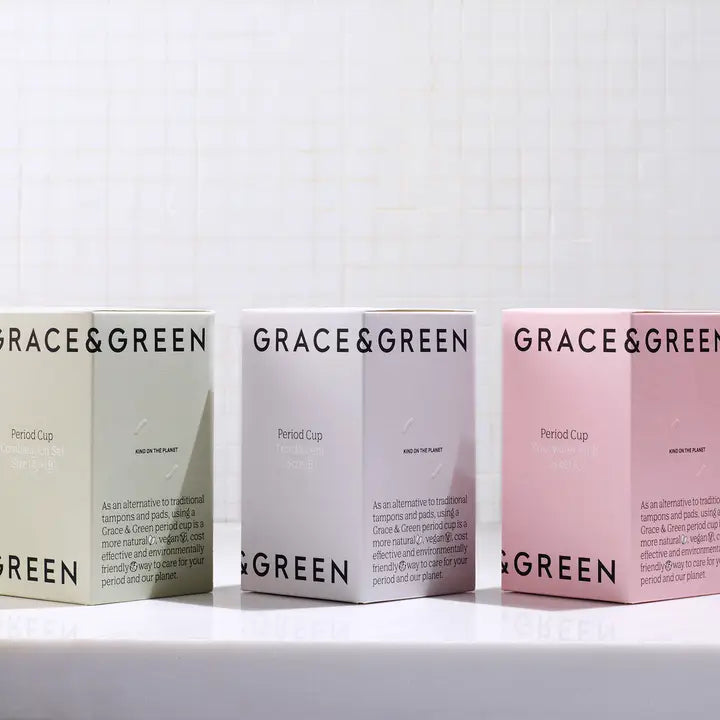 GRACE & GREEN  Period Cup Size B Translucent ( a little bit damaged box )