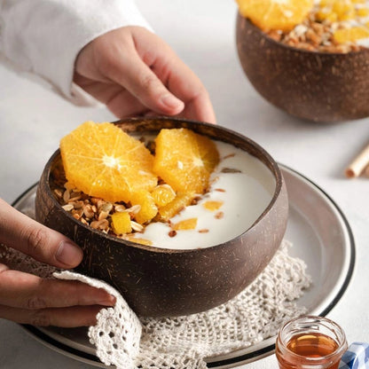 JUNGLE CULTURE Coconut Bowls - Eco Coconut Shell Bowl Set (Two Bowls)