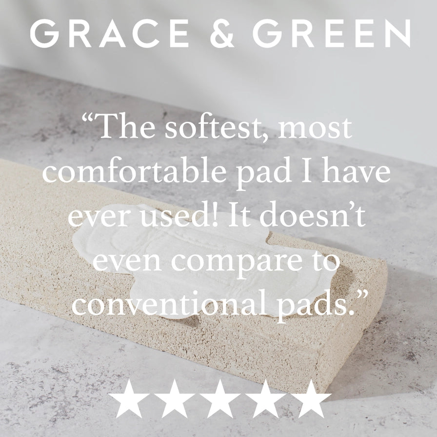 GRACE & GREEN Organic Bamboo Day Pads with Wings