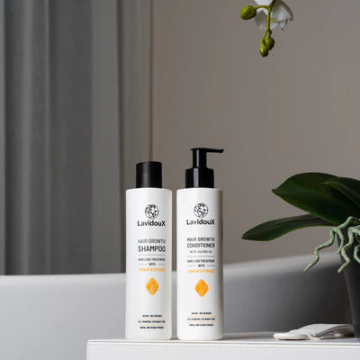 LavidouX Hair Growth Treatment Shampoo & Conditioner Set Amber Extract&Jojoba Oil | 500ml