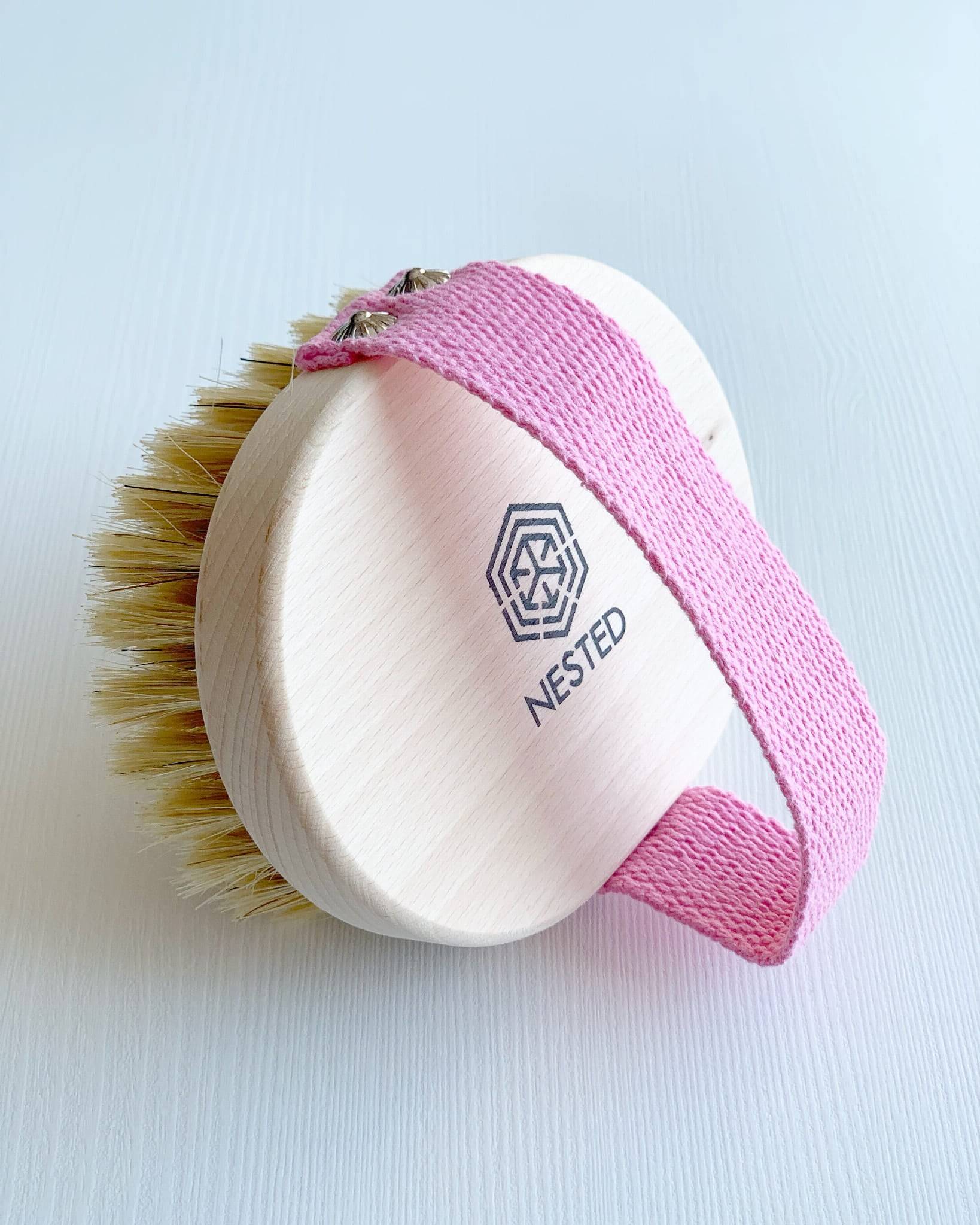 NESTED Tampico Body Brush- Pink Handle