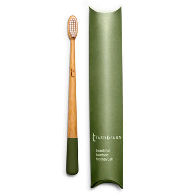 Truthbrush - Award-Winning Bamboo Toothbrush - Medium Moss Green