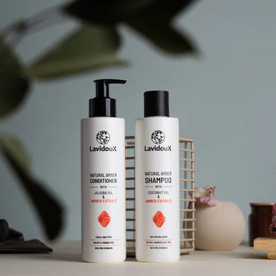 LavidouX Natural Amber Shampoo & Conditioner Set |500ml