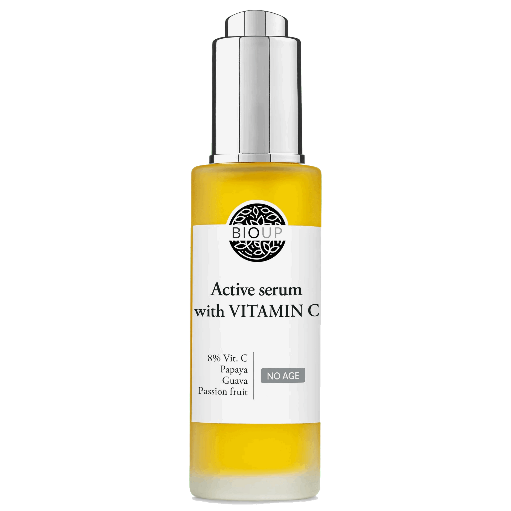 BIOUP Active Serum with Vitamin C 8% NO AGE, Smoothing Face Serum | 30ml