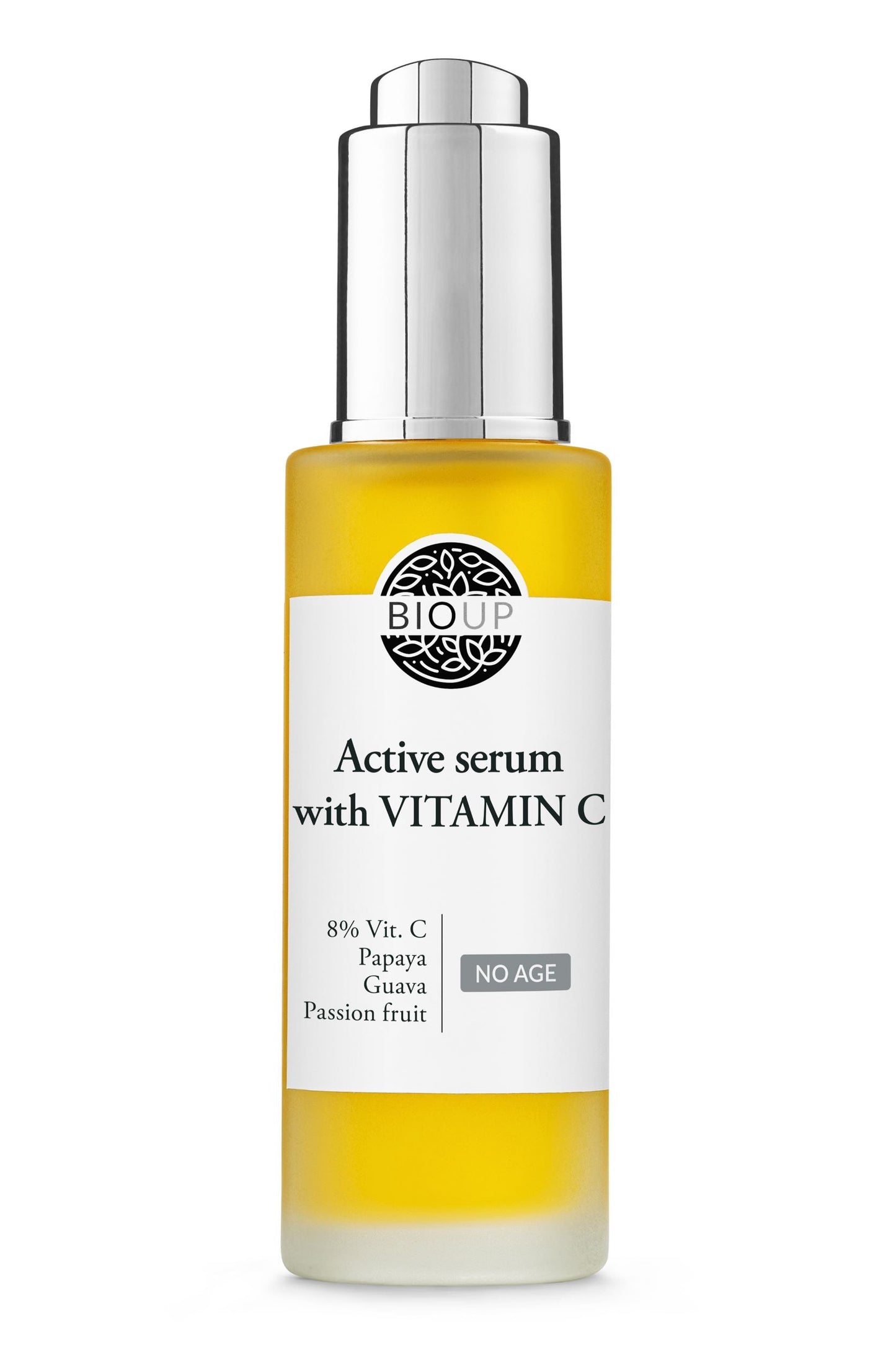 BIOUP Active Serum with Vitamin C 8% NO AGE, Smoothing Face Serum | 30ml Best Before the End of October