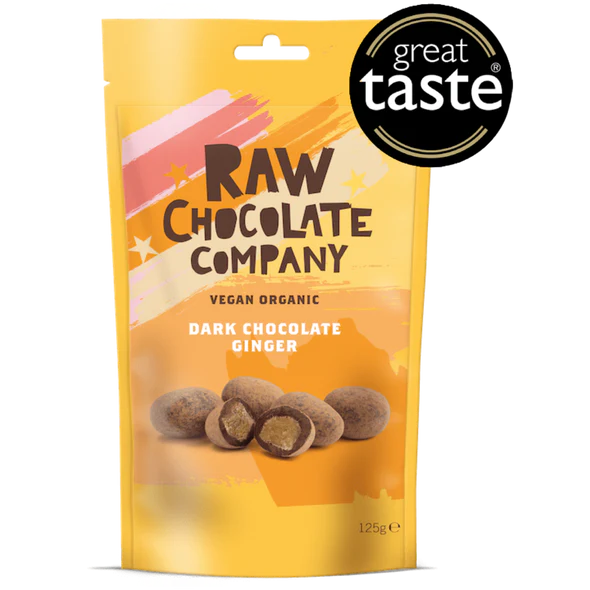 RAW CHOCOLATE COMPANY Dark Chocolate Ginger &  Salty Hazelnuts Gift Tube | 180g Best Before the end of September 2024