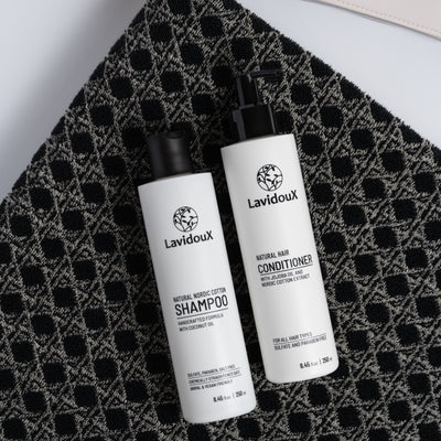 LavidouX Natural Hair Shampoo & Conditioner Set Nordic cotton | 500ml
