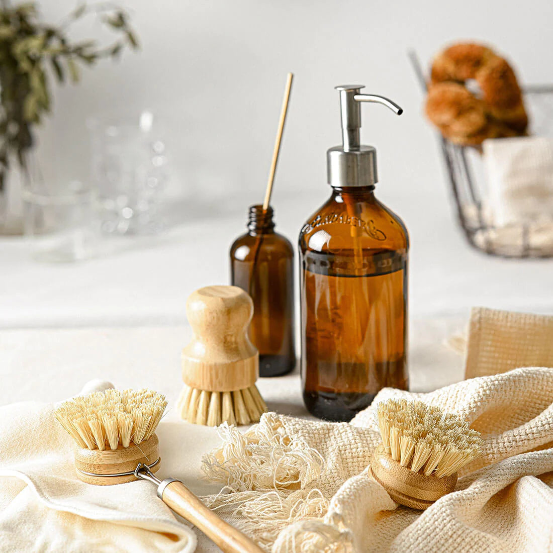 JUNGLE CULTURE Replacement Head For Reusable Dish Brush | Bamboo Brushes | Firm Bristle