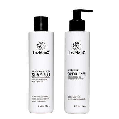 LavidouX Natural Hair Shampoo & Conditioner Set Nordic cotton | 500ml