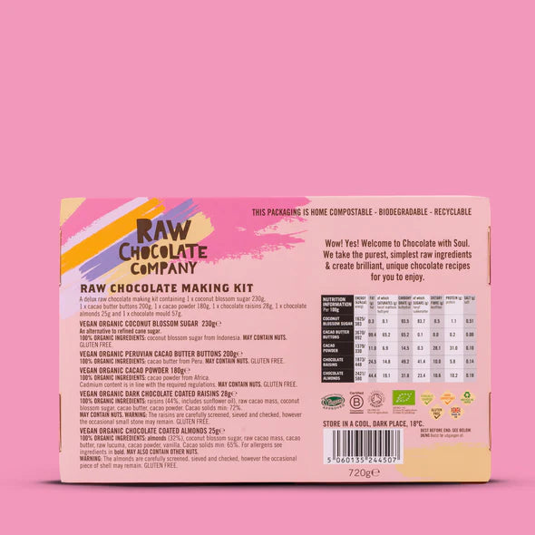 Raw Chocolate Company  Chocolate Making Kit, Organic Vegan, Plastic Free