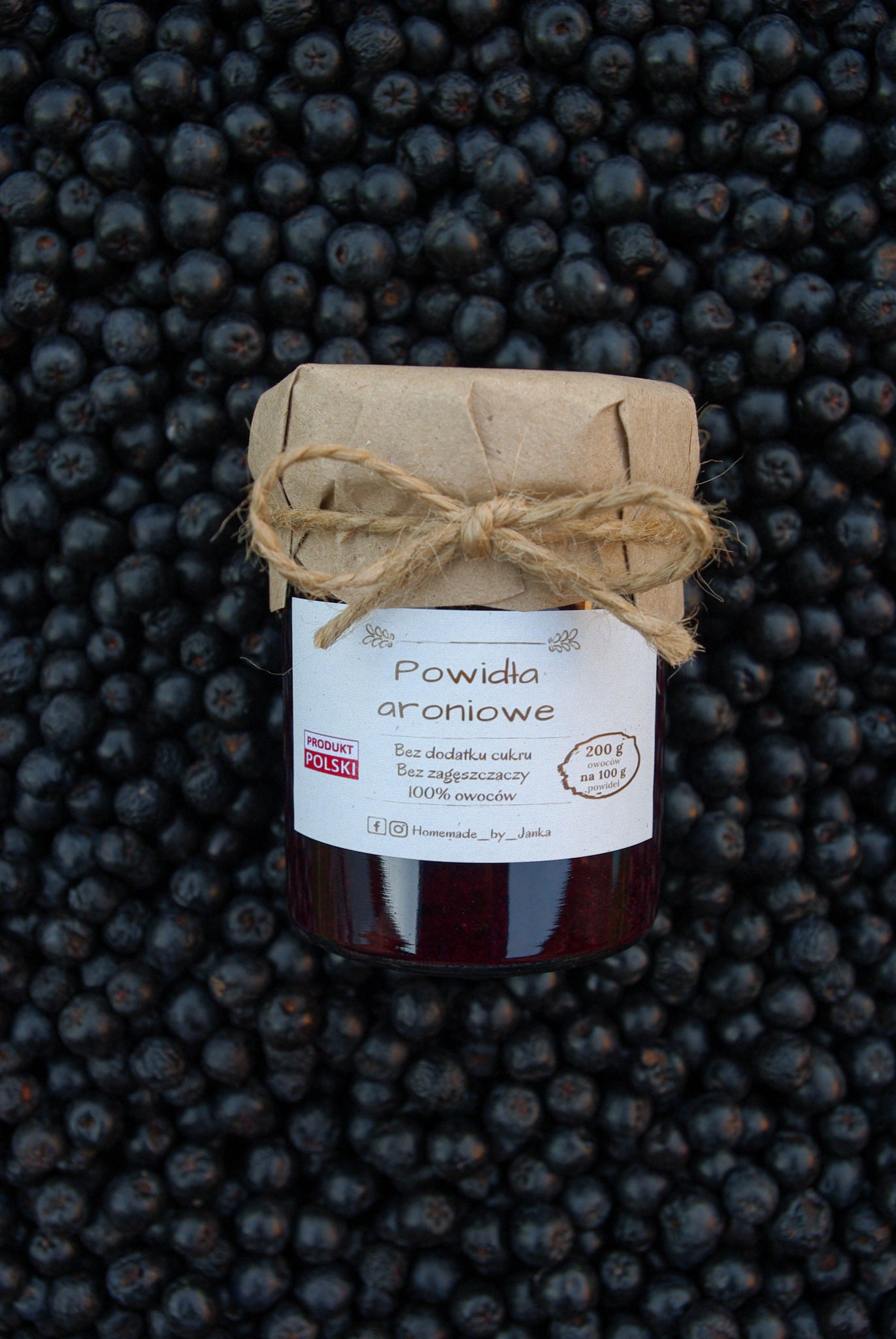 HOMEMADE BY JANKA  Chokeberry Jam  | 220g