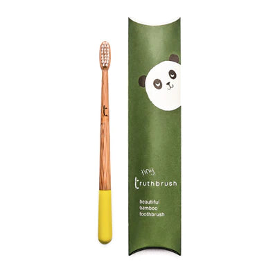 Truthbrush Tiny Bamboo Toothbrush for Children - Sunshine Yellow | Soft