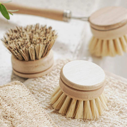JUNGLE CULTURE Replacement Head For Reusable Dish Brush | Bamboo Brushes | Firm Bristle