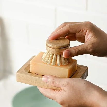 JUNGLE CULTURE Replacement Head For Reusable Dish Brush | Bamboo Brushes | Firm Bristle